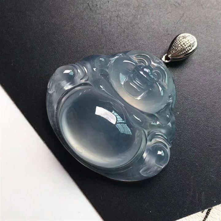 ??【高冰起光紫底佛公】种老水足 光感好，尺寸如图，